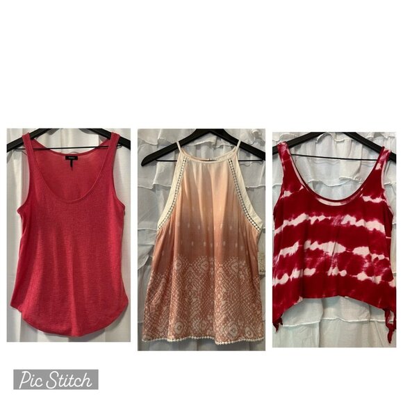 BUNDLE: 3 Piece Tank Top - Nollie, NWT Mudd, Ralph Lauren  - Size Medium - Picture 1 of 16